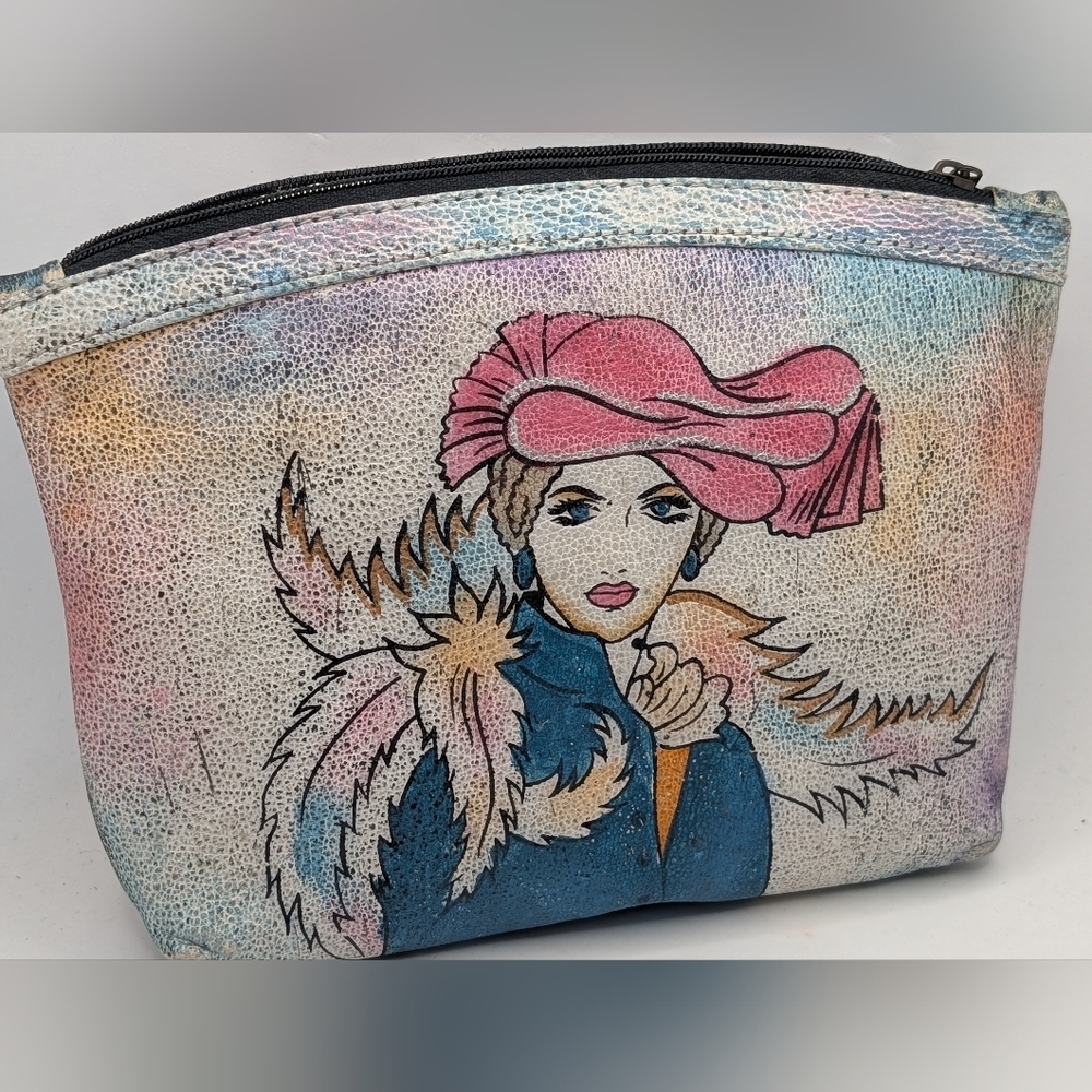 Emily Ann Of‎ Boca Ratan Hand Painted Pouch